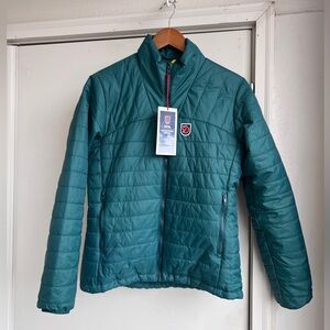 Fjallraven Women's "1974 Expedition Series X-Lätt" Puffer Jacket in Arctic Green